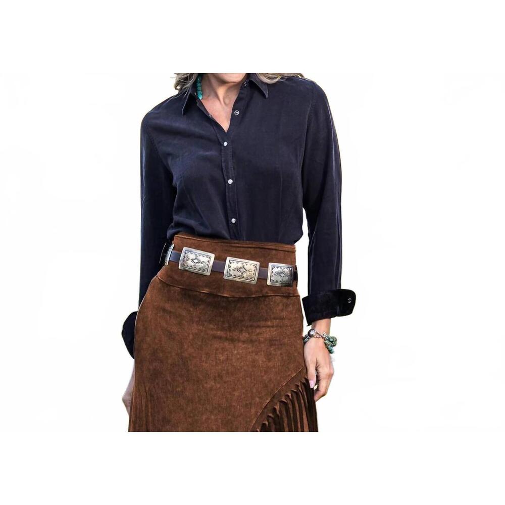 NEW MADISON CREEK OUTFITTERS claire solid shirt in black